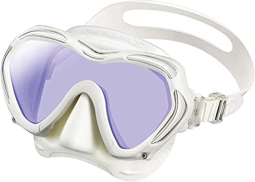 TUSA Paragon S Tauch-Maske Einglas UV Filter Profi (M1007S) (White/White)