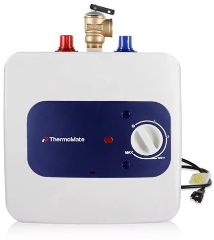 ThermoMate Mini Tank Water Heater Electric, 1.32 Gallons Small Under Sink Water Heater for Point of Use Instant Hot Water 110V 120V, Wall or Floor Mounted, UL Listed ES150