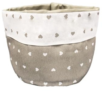 Russo Tessuti Centrotavola Contenitore Cucina Porta Cialde caffè Oggetti Zucchero Cuori -Beige
