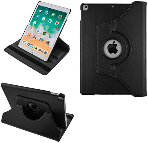 COOVY® 2.0 Etui pour Apple iPad 10.2 (Model 2019) Coque de Protection Rotation 360° Smart Housse Cover Case Stand Auto Réveil/Sommeil | Noir