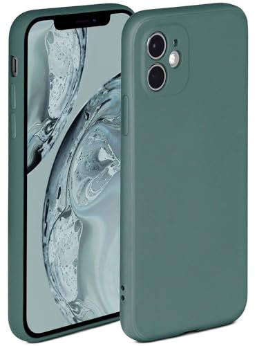ONEFLOW Soft Case für iPhone 12 Hülle aus Silikon mit Kameraschutz, Silikonhülle mit erhöhtem Schutz fürs Display, Backcover Schutzhülle, weiche Handyhülle, Petrol