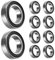 10 Stück 6801 2RS Kugellager 12 mm x 21 mm x 5 mm doppelt geschützte Rillenkugellager für DIY, Drehbänke, Motoren, 3D-Drucker, Fräsmaschinen, verschiedene mechanische Geräte, etc.