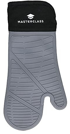 MasterClass Waterproof Silicone Oven Glove, Extra Safe Mitt with Non-Slip Grip