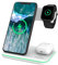 Canyon 3 in 1 Wireless Charger QC 21W Ladegerät Kompatibel mit iPhone, Apple Watch, Airpods, Samsung Schnellladestation Qi-Geräte, Touch-Control-Hintergrundbeleuchtung, induktive Ladestation Weiß