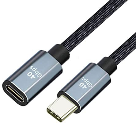 ChenYang CY - Cable de extensión USB 4 USB-C tipo C macho a tipo C hembra de 40 Gbps con carga de 100 W y 8 K a 60 Hz