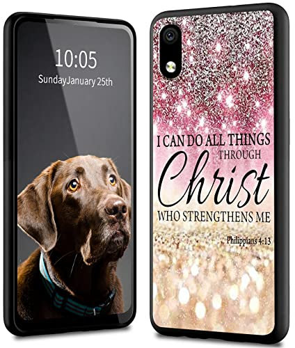 for ZTE Avid 579 Phone Case/ZTE Blade A3 2020 Case, Slim TPU Bumper Shockproof Protective Case for ZTE Avid 579/Blade A3, Cover with Design-I can do All Things Through Christ