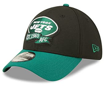 New Era New York Jets NFL 2022 Sideline Black Green 39Thirty Stretch Cap - M - L