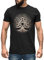 Neverless® Herren T-Shirt Yggdrasil Weltenbaum nordische Mythologie Asgard Götter Wikinger Kelten Germanen schwarz-Gold L