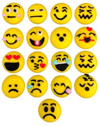 Emojis Zucker 288 Stück ca.12mm