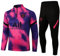 WDDWYHLL - Tuta da calcio, da uomo/ragazzo, a maniche lunghe, abbigliamento sportivo, traspirante, per fitness, corsa, jogging, Lilla, XXL