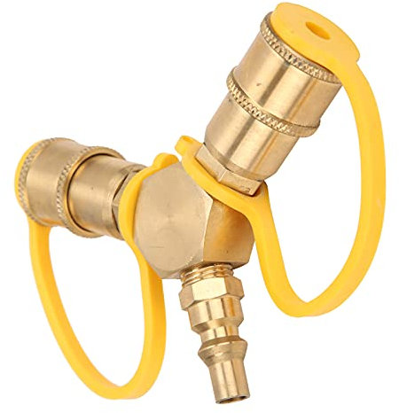 FOLOSAFENAR NPT Quick Connect Messing Y Typ Spilter , 1/4 Zoll RV Propan 3 Tülle Splitter Adapter LP Gas Adapter für RV Grills/Gasherde