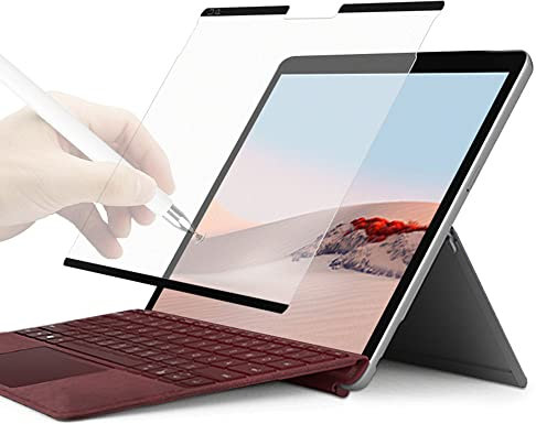 QYiiD Magnetischer Papier Schutzfolie für Surface Pro 7 Plus/Surface Pro 7/ Pro 6/ Surface Pro 5/ Pro 4, Wiederverwendbar Matt Papierfolie Schutzfolie zum Zeichnen, Schreiben und Notizen Machen