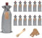 Weinbeutel Jute, FainFun 12 Stück Weintasche Jute, Jutebeutel Weinflasche, Weinflaschen Beutel, Geschenkbeutel Weinflasche, Tischdekoration, Geschenktüte(Grau)