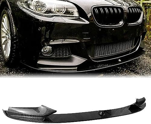 Auto Frontspoiler für BMW F10 5 Series 528i M Sport 2011-2016, Frontstoßstange Lip Spoiler Antikollisionsschutz Schutz Außenkörper Zubehör,A/Carbon Fiber