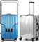 Aomiduo 2PCS Housse pour Valise Housse Protection Valise de Voyage Transparent PVC Couvertures de Valise imperméable Protection pour Bagages (28 Pouces)