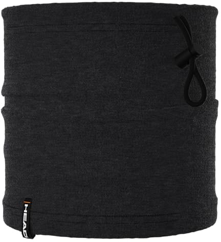 HEAD Neckwarmer SingleFace, Multifunktionstuch Onesize Unisex Schlauchschal Herren Damen Winter Neckwarmer Winddicht Skifahren Radfahren Super Soft Extra Warm Tube Schlauchtuch (Anthrazit)