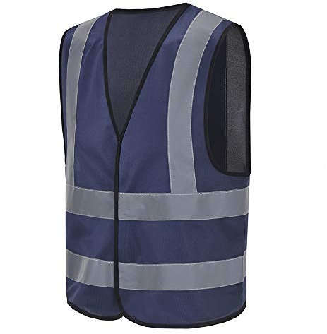 AYKRM Sicherheitsweste Warnweste Reflektierendes WarnschutzWeste Warnweste mit Reflektorstreifen Arbeitsweste Marine