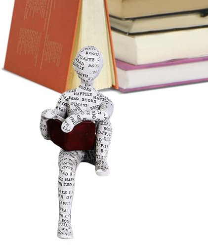 itrimaka Lesefigur, Lesestatue - Mann liest Buch Statue Schreibtisch Ornamente | Moderne ästhetische Skulpturen aus Kunstharz, Bücherregal-Dekoration für Couchtisch, Bibliothek, Zuhause, Tischplatte