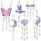 POFIBO Diamond Painting Sonnenfänger Windspiel Bastelset, 6 Stück 5D DIY Diamond Painting Windspiel Sonnenfänger Anhänger, Kreatives Basteln Set für Kinder Mädchen Geschenke ab 6 Jahren