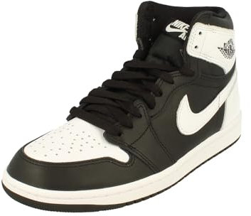 Nike Air Jordan 1 Retro High OG Herren Basketball Trainers DZ5485 Sneakers Schuhe (UK 10.5 US 11.5 EU 45.5, Black White 010)