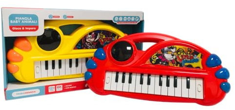 Pianola Animali per Bambini Tastiera Bambini Pianola Prima Infanzia Baby Pianola Gioca e Impara Pianola Musicale Luminosa Gioco Musicale Pianoforte con Luce Pianola con Maniglia,Colori Assortiti