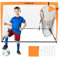 GoDyna 6x4ft Football Goal with Removable Target Net Pop Up Portable Soccer Goals Outdoor Training Equipment for Kicking Accuracy Garden and Backyard Football Practice Net Orange