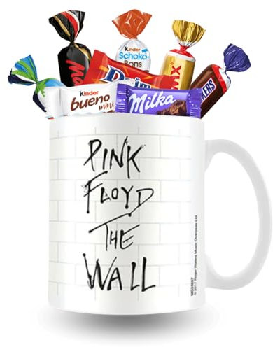 PINK FLOYD | Mug garni d'un assortiment de 15 chocolats CELEBRATIONS, DAIM, KINDER | LICENCE OFFICIELLE | COFFRET CADEAU pour la Fête des Pères, la Saint-Valentin, un Anniversaire