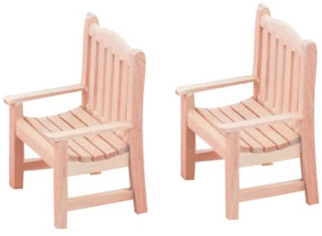 Vaguelly 2stücke Miniatur Holzstuhl Puppenhaus Möbel Deko Für DIY Bastelprojekte Und Fotografie Detailgetreue Miniaturmöbel Für Puppenhaus Und Kreative Gestaltung