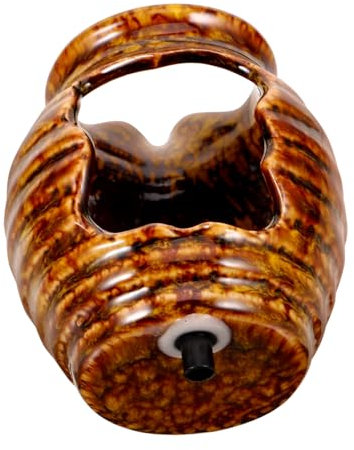 Cabilock Agua Circulante Olla De Barro Fuente Circulante Decoración Tarro Decorativo Tarro Paisaje Tarro Fuente De Cerámica Decoración Fuente Tarro Decorativo Fuente