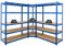 PROREGAL Mega Deal Eckregal Ragnar 1x: 180x90x60cm | Taurus 2X: 180x120x60cm Blau Fachlast 175kg, Kellerregal, Steckregal, Garagenregal, Lagerregal