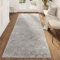 TAPISO Valley Teppichläufer Vintage, Kurzflor Grau Abstrakt Used Effekt Meliert Verwischt, für Flur, Wohnzimmer, Schlafzimmer, Esszimmer – Eleganter TeppichLäufer – 80 x 500 cm