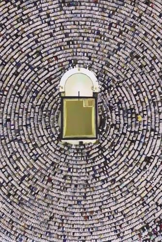 Islamic Notebook/ Journal/ Diary/ Planner - 120 Lined Pages 6x9inch - (Bird’s view of Kaaba with praying Muslims around it in Makkah): Gift for Muslims and Muslimas for Ramadan, Eid, Hajj and Umrah