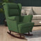 IKAYAA Schaukelstuhl Wohnzimmer Schaukelsessel Ohrensessel Sessel Schlafzimmer Relaxsessel Schaukelstühle mit Armlehnen Lesesessel Lesestuhl XXL Polstersessel Lounge Chair