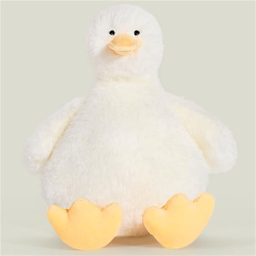 Stofftier Ente Plüsch, große riesige Gänse, Kawaii Tier Plüsch Große Gans Kuscheltier Plüschtiere ,Kissen Flauschig Weich Cute Adorable Geburtstag Weihnachts Geschenk für Kinder (30 cm,Weiß)