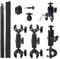 Lenker Action Kamera Halterung,Super Clamp Magic Arm Kamera Mount,Action Kamera Motorrad Mount,mit verstellbare 193cm Selfie Stick,360-Grad-Drehung,Double Clamp,für gopro Insta 360 one X 2