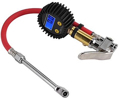 Reifendruckmessgeräte, Luftkompressor -Anhang Reifen -Inflatorluftleitungsreifen -Reifenpumpe mit Digitalem Druckmessgerät Tester Universal Reifenmessgeräte für Reifendruck für Auto 3-200psi