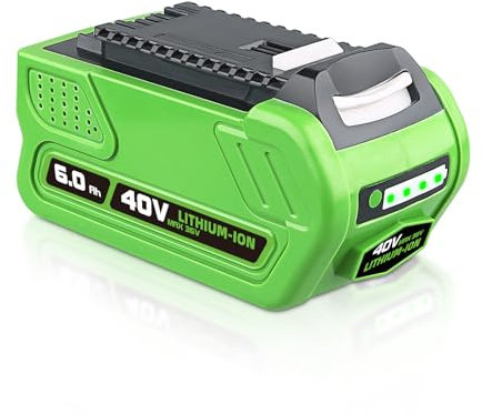 VANTTECH 1Pack 6.0Ah 29462 Akku-Ersatz für Greenworks 40V Akku MAX 22272 27062 21242 29462 29252 20202 22262 25312 20642 Kompatibel mit GreenWorks 40V Lithium Power Tools