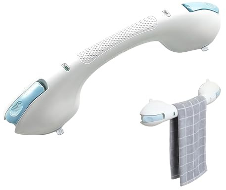 Barres D'Appui De Douche Pour Seniors | Fixation Par Ventouse Barres De Soutien Douche Haute Résistance,Sécurité Salle Bain Autonomie Personnes Âgées