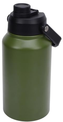 Oreilet Borraccia Termica Viaggio in Acciaio Inox 316 3 Litri, per Sport, Palestra, Fitness, Tazza Acqua Palestra, Escursionismo, Scuola, Ufficio, Viaggi, Freddo 48 Ore,Caldo 24 Ore (Verde oliva)