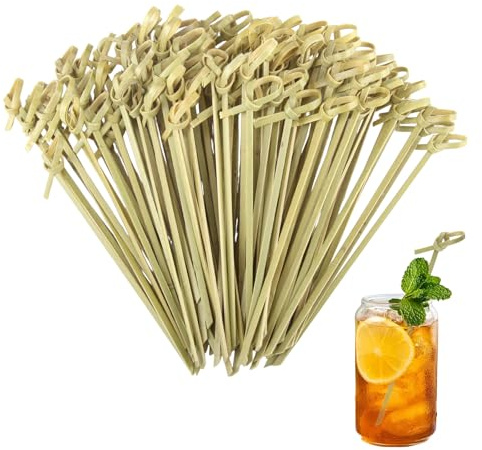 300 Palillos para Aperitivos 12 cm Palillos para Gildas, Brochetas Madera Están Hechos de Bambú Natural Palitos de Madera Perfectos Brochetas Bambú para Fiestas Bodas y Catering