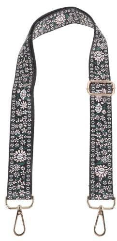 SUPVOX Banjo Strap with Clips Adjustable Polyester Banjo Replacement Strap with Vintage Pattern and Sturdy Buckle for Mandolins and Musical Performances