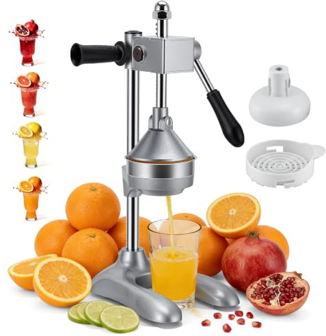 Yigowyigo Saftpresse Manuelle, 2-in-1 Professionelle Zitruspresse | Manuelle Orangenpresse Zitronenpresse mit Armlehnen - Fruchtpresse für Zitrone, Orange, Granatapfel, Wassermelone