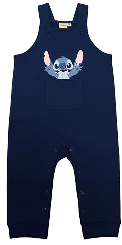United Labels Disney Lilo & Stitch Baby Latzhose für Jungen - Stitch Hose mit Hosenträger Overall Blau