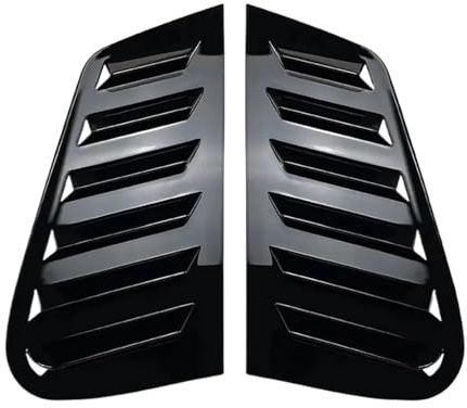 Heckscheiben Seitenspoiler Für VW Für Polo 9N 2001 2002 2003 2004 2005 2006 2007 2008 2009 Heckscheibe Dreieckige Jalousie Dekorativer Rahmen(Glossy Black)