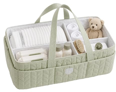 KOALA BABYCARE Wickeltisch Organizer – Wickeltasche Organizer mit Herausnehmbaren Trennwänden, Wickelkorb für Windeln, Feuchttücher und Babyzubehör - Wickelorganizer Ideal als Geschenk zur Geburt