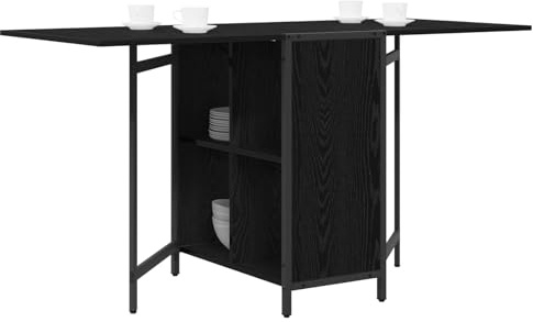 vidaXL Esstisch 144 x 60 x 75 cm Holzwerkstoff Schwarze Eiche, Wohnzimmer, Rechteckiger Esstisch, Moderner Multifunktions-Möbel, Stilvolle Aufbewahrung, Platzsparende Lösung