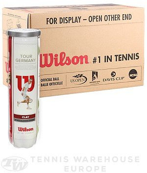 WILSON - Tour Germany Clay DTB - Tennisbälle - 20 Bälle (5 Dosen mit je 4 Bällen) - gelb - offizieller DTB-Spielball 2014/2015