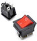 Oiyagai 10pcs KCD4 Rotlicht 6 Pin AC 250V 10A 125V 16A 2 Position DPDT Boot Wippschalter für Auto, Motorrad