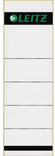 Leitz 1642 Rückenschilder für Standard-Ordner, selbstklebend, kurz, breit (grau, 30 Stück)