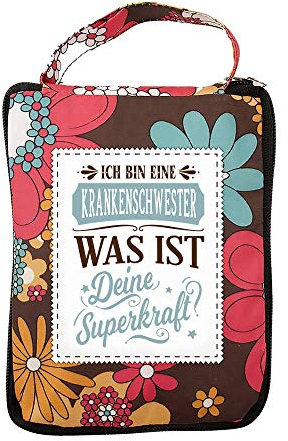 History & Heraldry Design Top Lady Tasche: Krankenschwester/Einkaufstasche, Strandtasche, Sporttasche, Blumenmuster/vielseitig, praktisch, personalisiert mit Name und Spruch